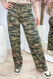 Camo straight leg jeans - Army