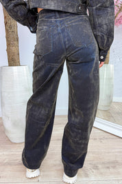 Trending now velvet denim jeans - Bruin