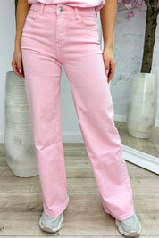 Pink sparkle pocket jeans - Roze