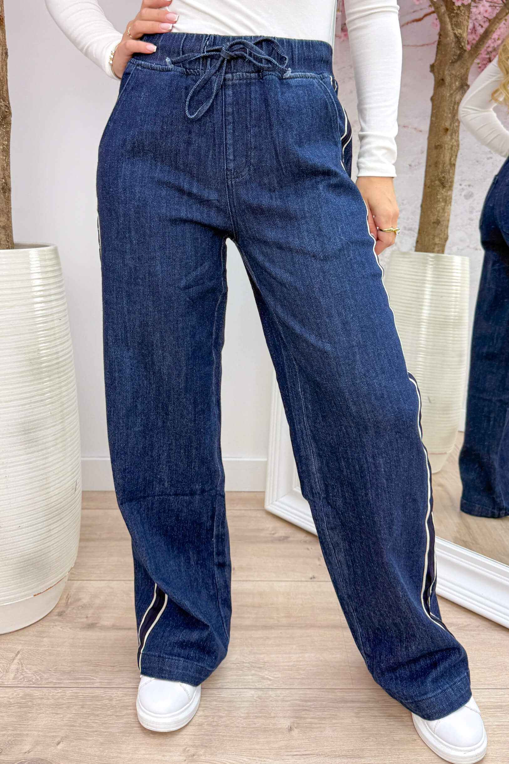 Denim on track jeans - Jeans blue