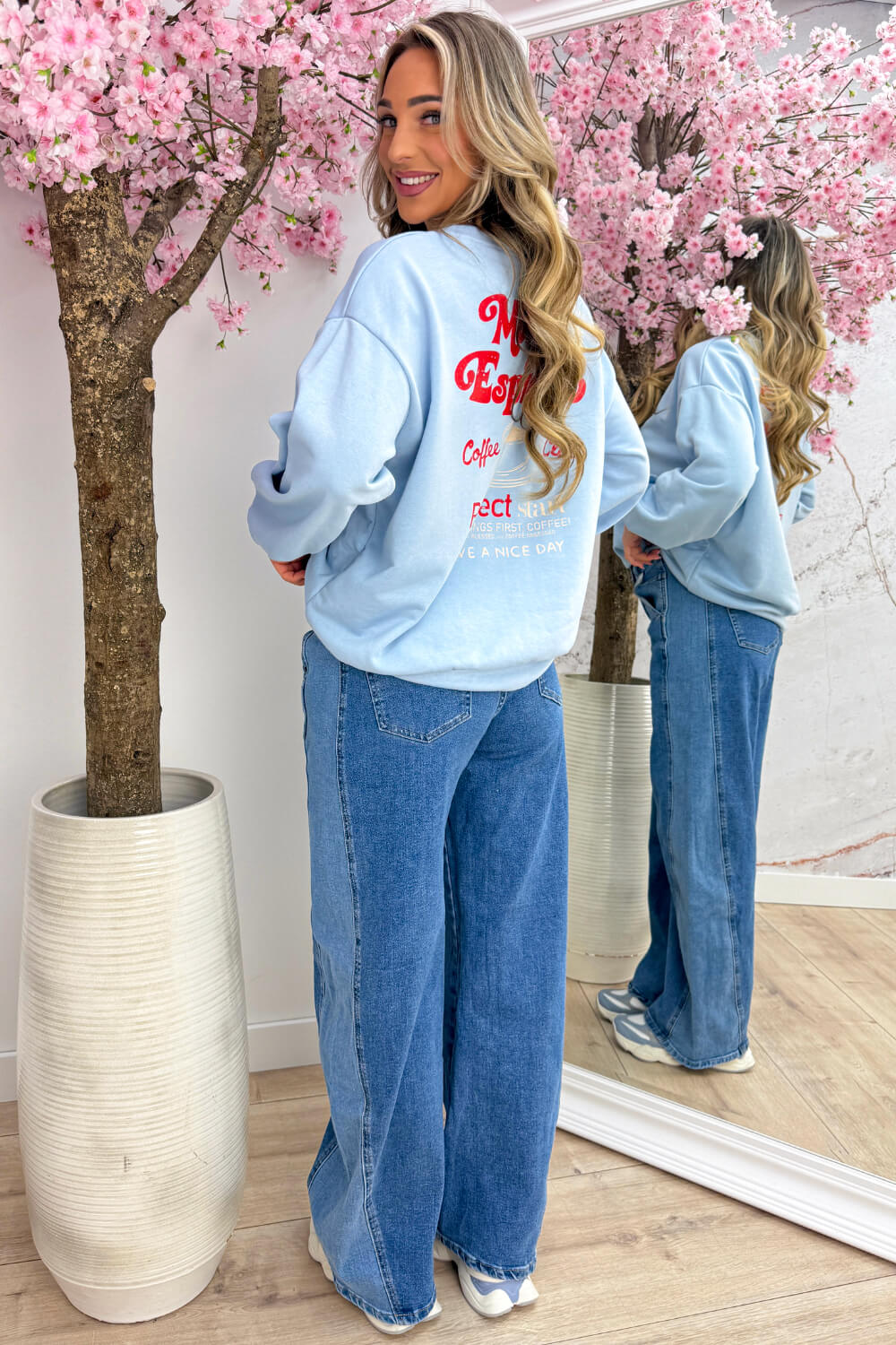 More espresso sweater - Sky blue