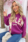 Big city vibes hoodie - Berry purple