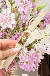 Suede perfect fit verstelbare riem - Beige