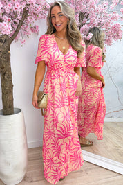 Pink paradise maxi dress - Fuchsia