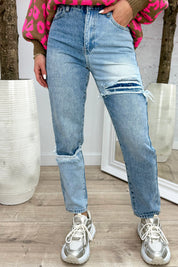 Mom fit jeans T6158-3 - Jeans blue