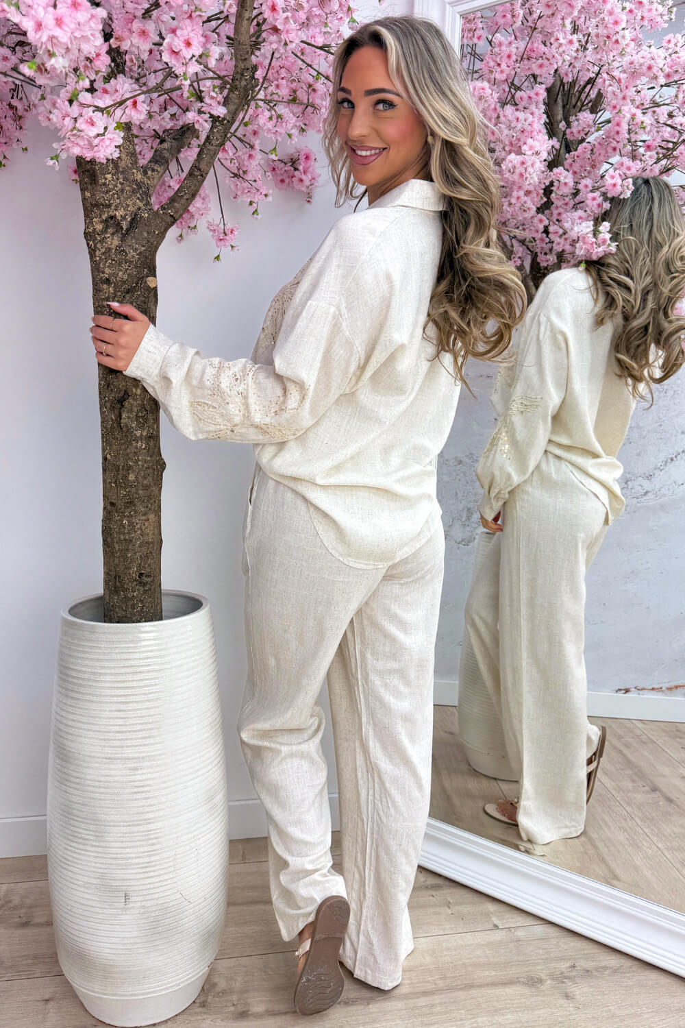 Meet me under the palms co-ord - Beige