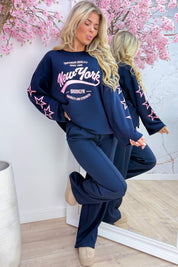 Brooklyn baby star sweater - Navy
