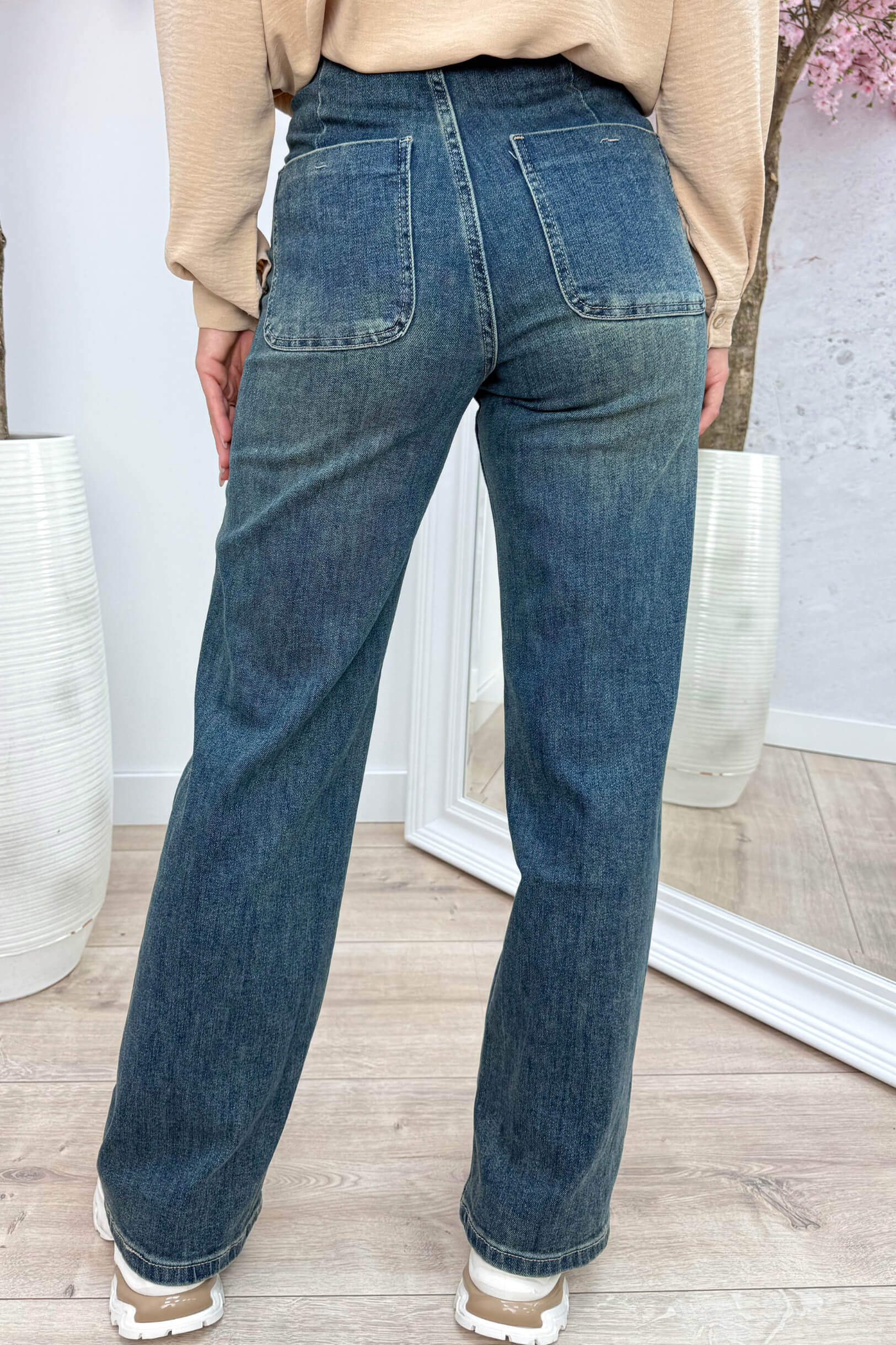 Wide leg full length jeans T6407-1 - Jeans blue