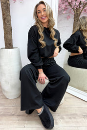 Chill moments comfy co-ord - Zwart