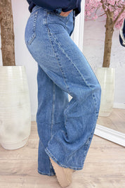Seam to impress wide leg jeans - Jeans blue