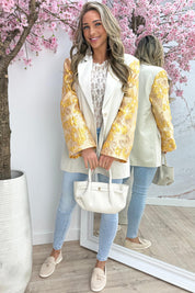 Pretty flower blazer - Geel