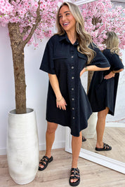 I'm your favorite denim dress - Zwart