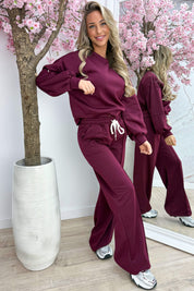 Perfect embleem comfy co-ord - Bordeaux