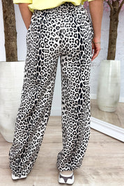 Leopard stripe pants - Beige