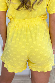 Sweetheart cozy short - Geel