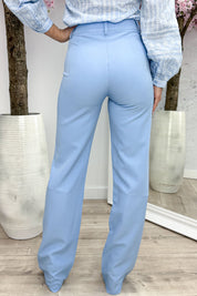 Straight leg stripe pantalon - Sky blue