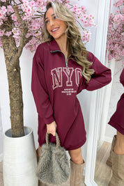 NYC zipper dress - Bordeaux