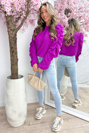 Basic draped topje - Berry purple