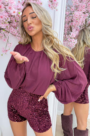 Sequins are the dress code jumper - Bordeaux