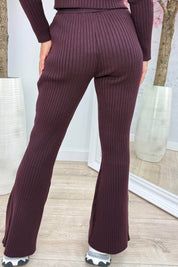 Number one ribbed pants - Bordeaux