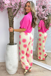 Basic knot blouse - Fuchsia
