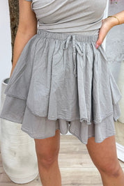 Flirty layered skort - Taupe