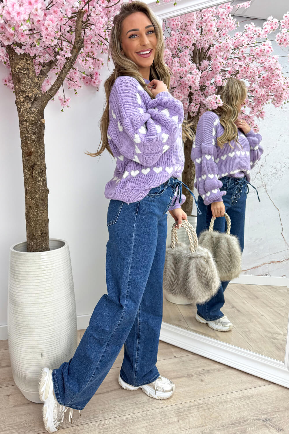 Made with love trui - Lila