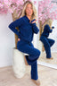 Cables and cuddles comfy co-ord - Navy