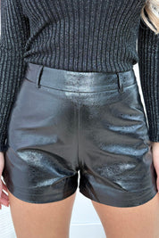Metallic short - Zwart