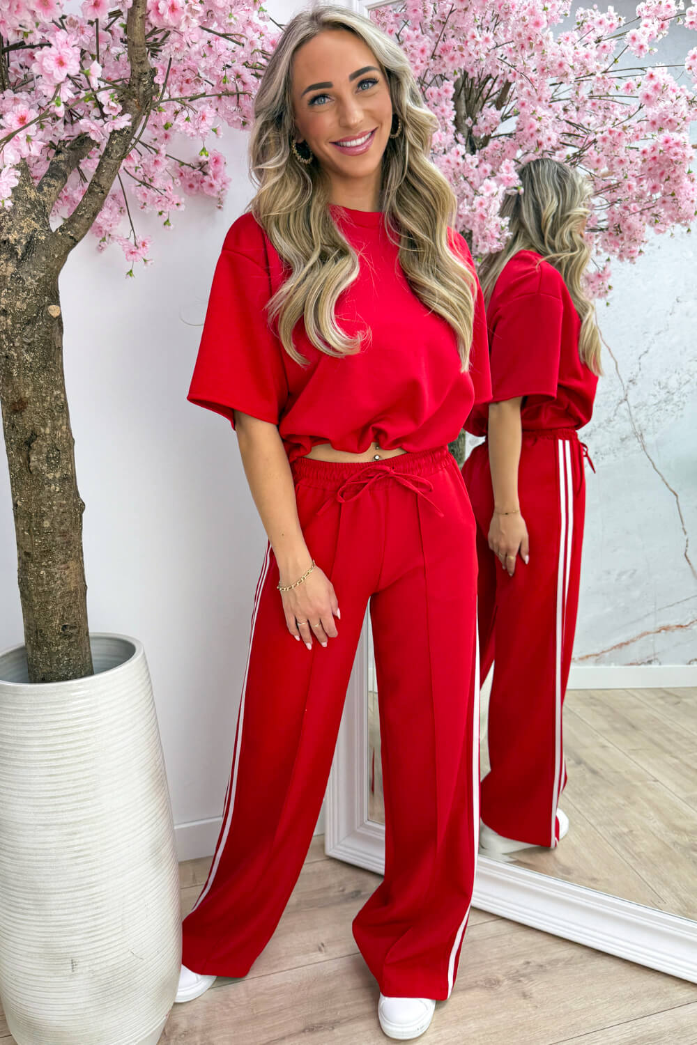 Basic puff topje - Rood