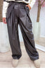 All about leather look pantalon - Bruin