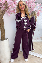 Hooked on you comfy co-ord - Berry purple