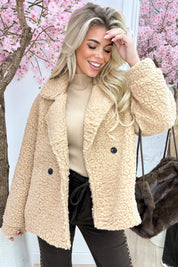 Snuggle up teddy jacket - Camel