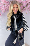 Fur the love of it gilet - Zwart