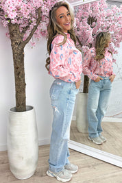 Leopard chic blouse - Roze