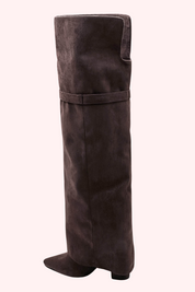 Suede high heels - Bruin