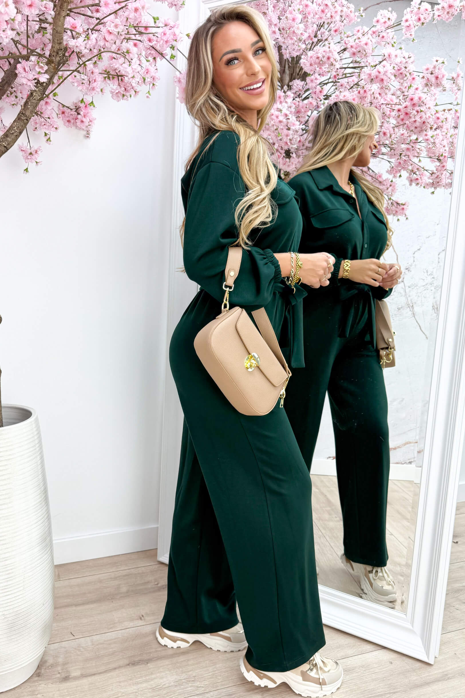Comfy all day jumpsuit - Dk. groen