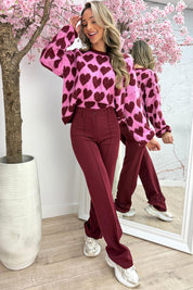 Made to love trui - Bordeaux