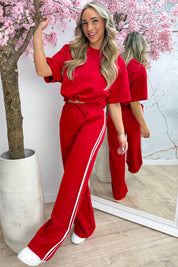 Basic puff topje - Rood