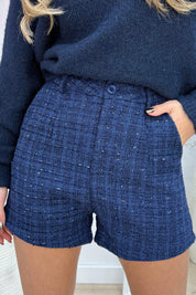 Twinkle tweed short - Navy