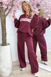 Cherie comfy co-ord - Bordeaux