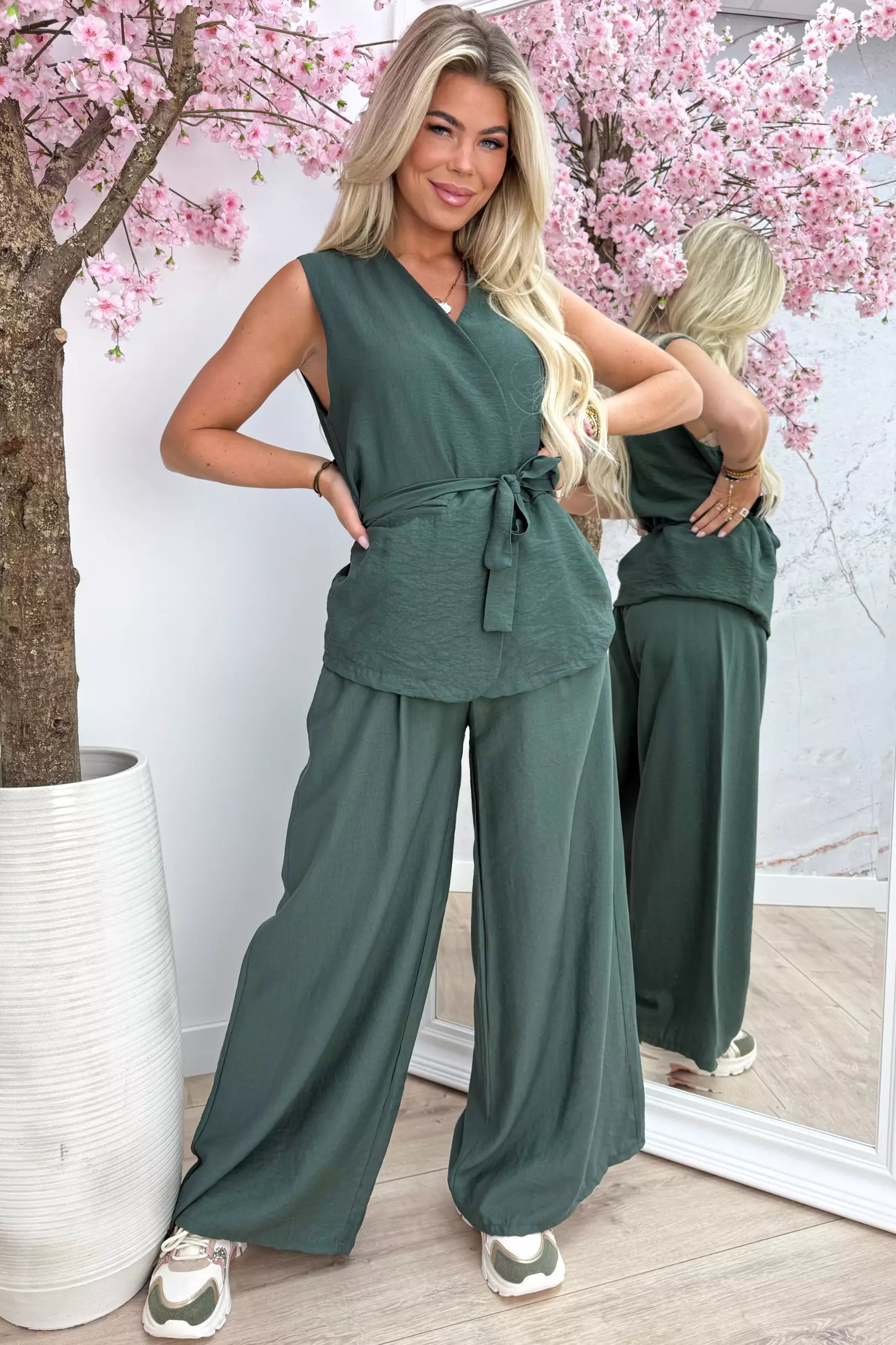 Tie it around co-ord - Army