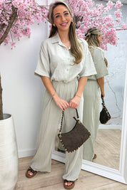 Formentera cotton jumpsuit - Beige