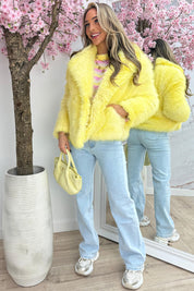 Fluffy days jacket - Geel