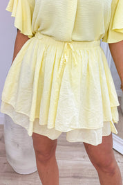 Flirty layered skort - Geel