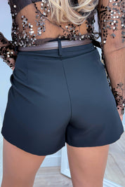 Chic everyday short (Incl. riem) - Zwart