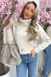 Sunrise coll trui - Beige