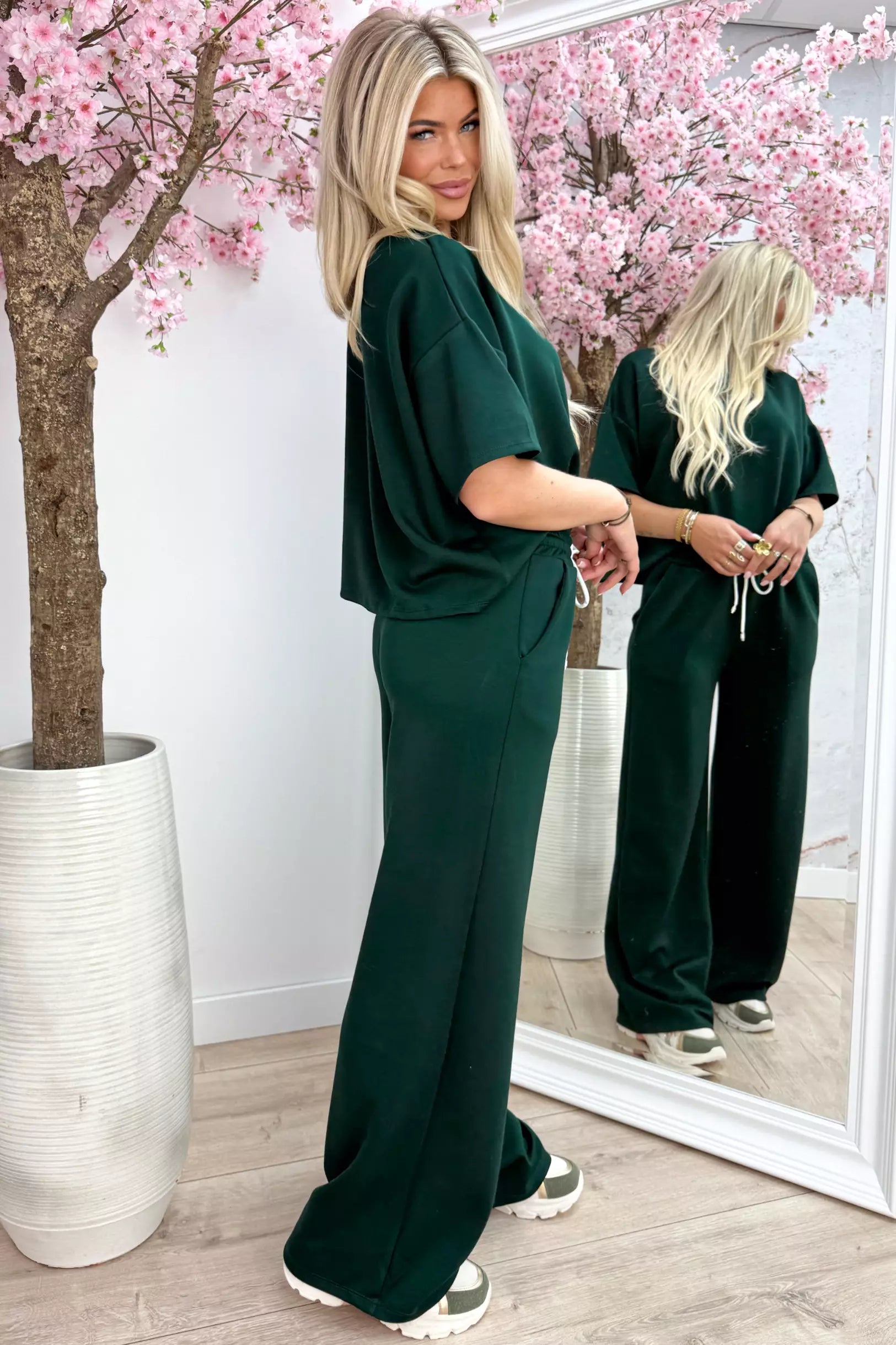 Say less comfy co-ord - Dk. groen