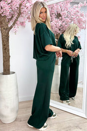 Say less comfy co-ord - Dk. groen