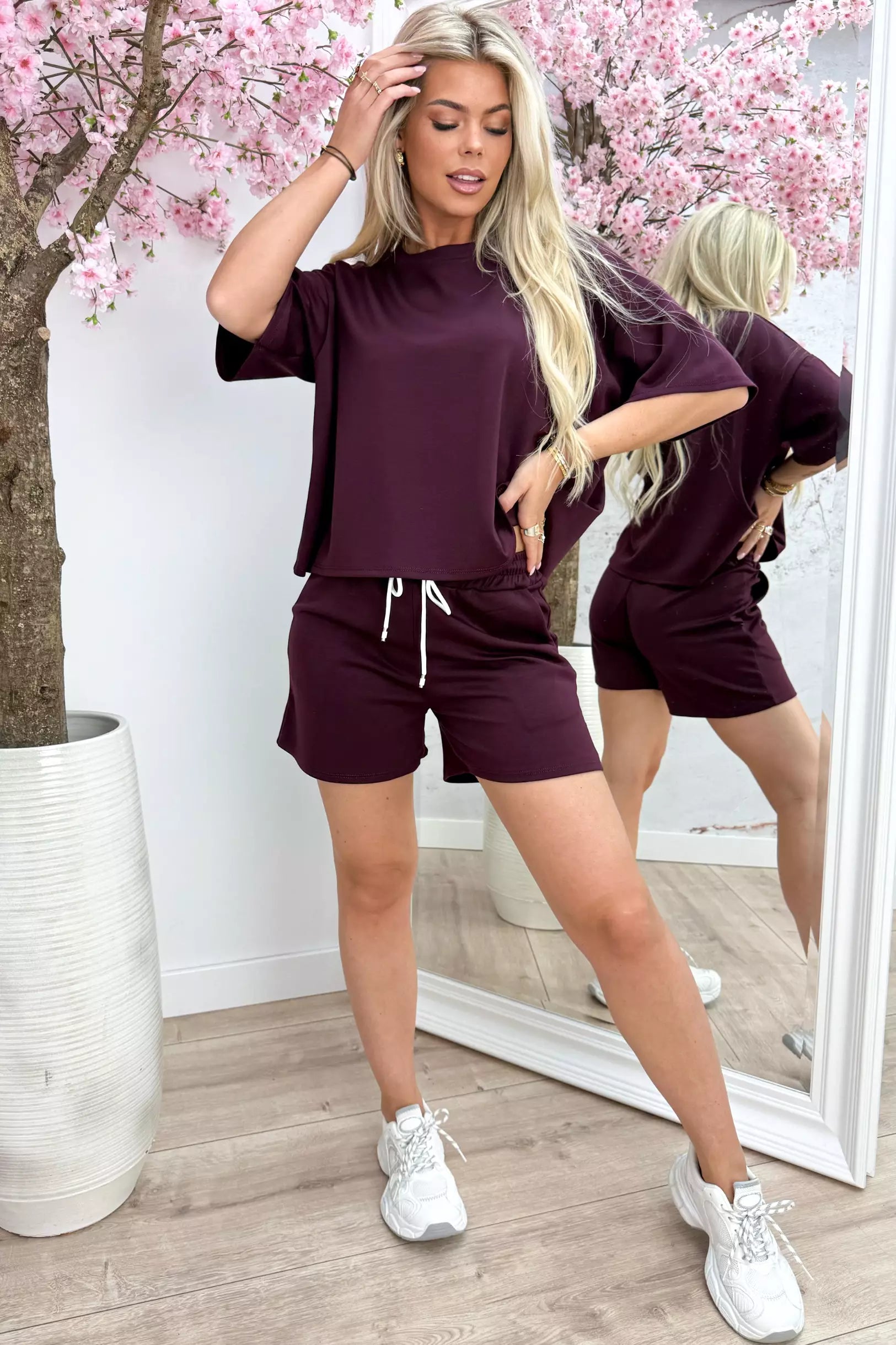 Off duty comfy co-ord - Bordeaux